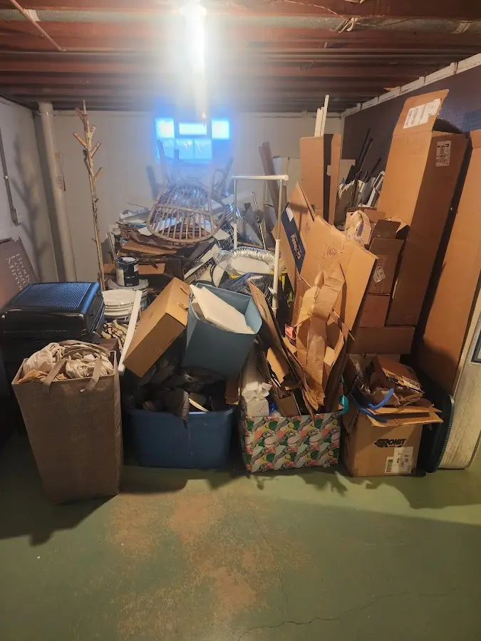 Roll-off dumpster container at job site for Roll Off Dumpster Rental in Anderson